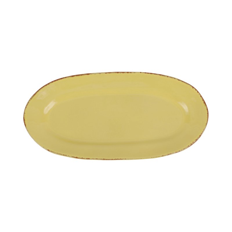 Shop Vietri Cucina Fresca Narrow Oval Platter In Yellow