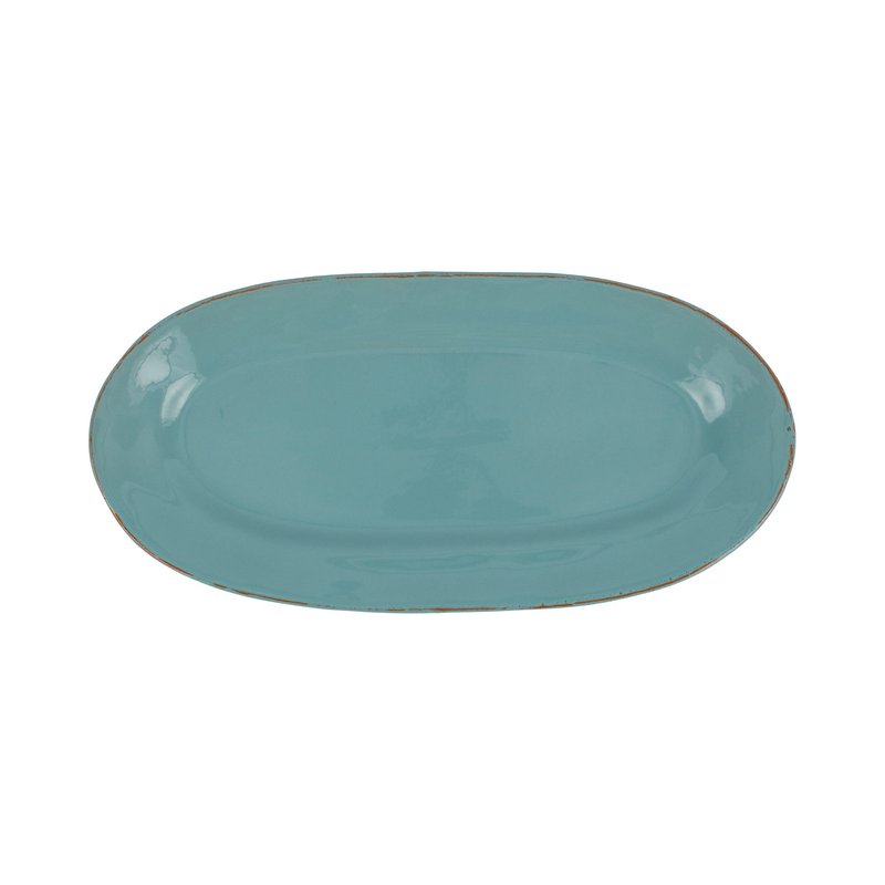 Vietri Cucina Fresca Narrow Oval Platter In Blue