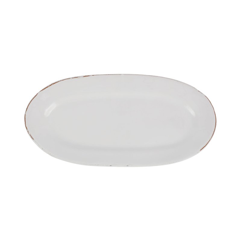 Vietri Cucina Fresca Narrow Oval Platter In Grey