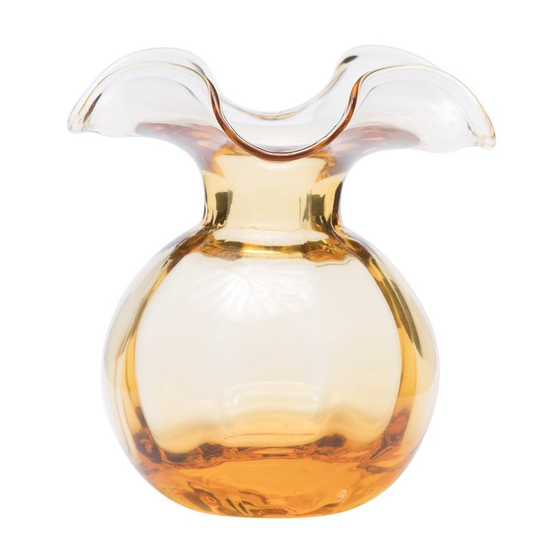 Shop Vietri Hibiscus Glass Amber Medium Fluted Vase