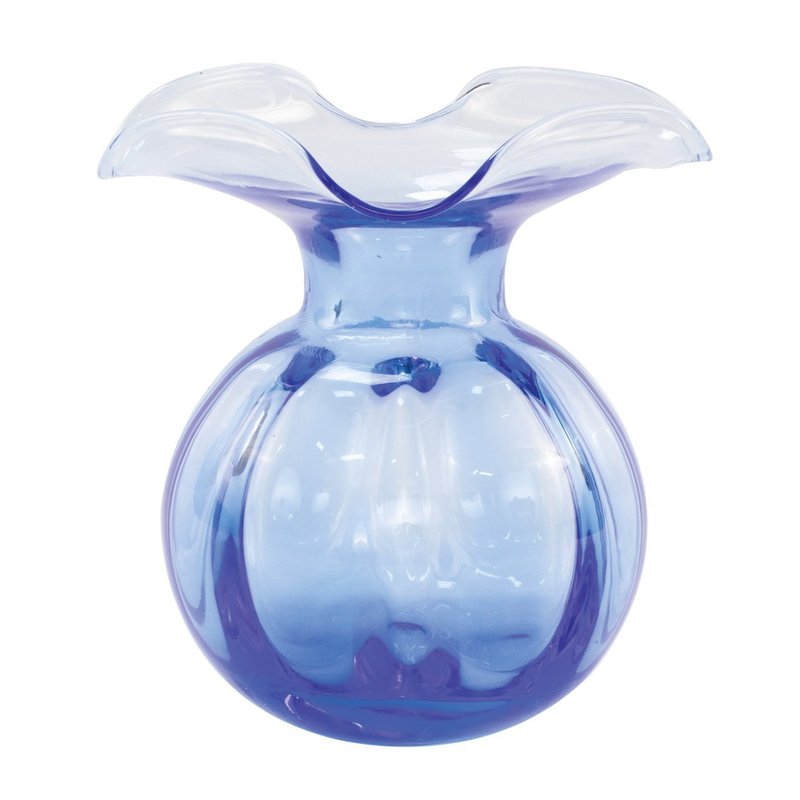 Shop Vietri Hibiscus Glass Cobalt Medium Fluted Vase