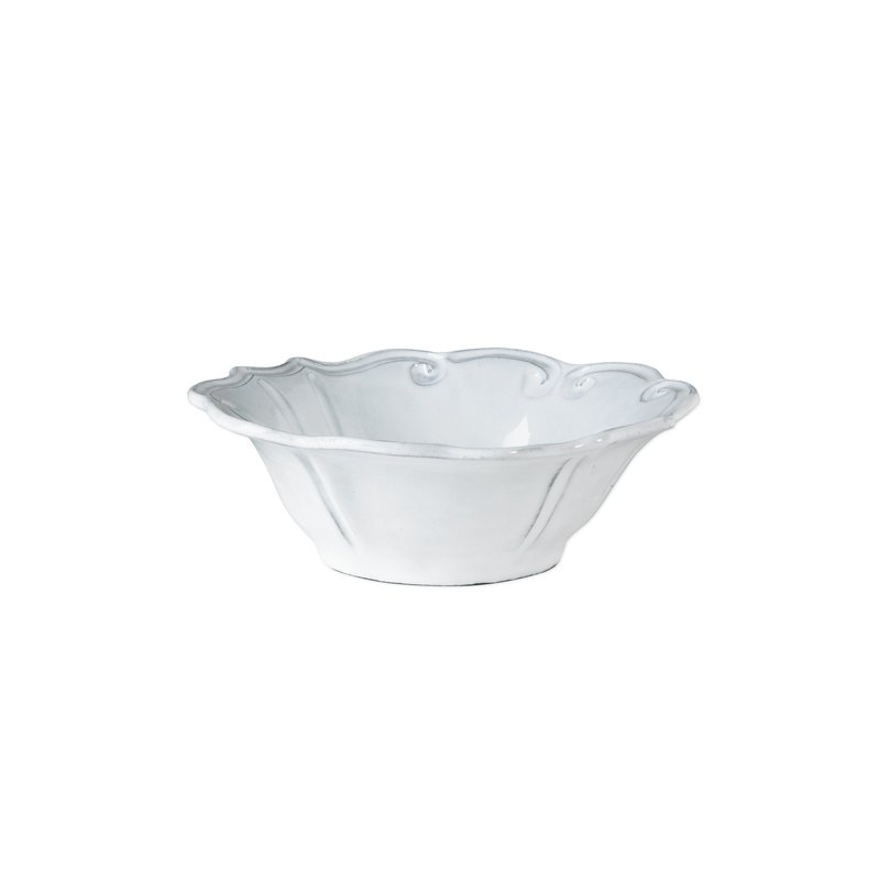Vietri Incanto Baroque Cereal Bowl In White