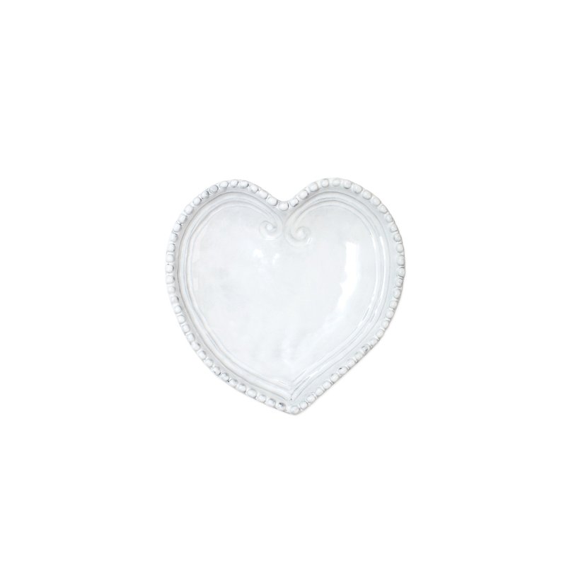 Vietri Incanto Heart Dish In White