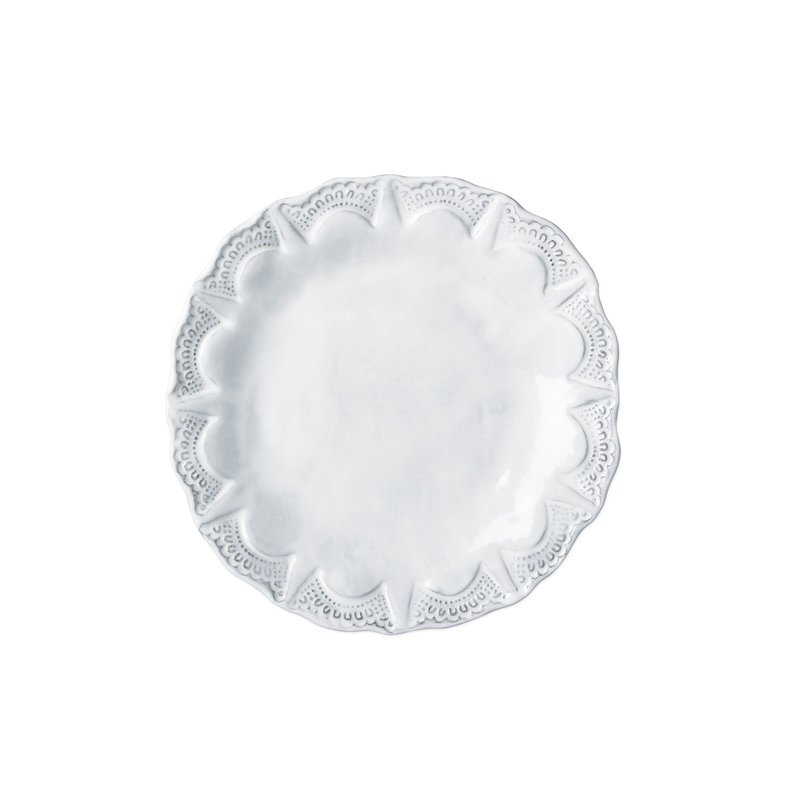 Vietri Incanto Lace Salad Plate In White