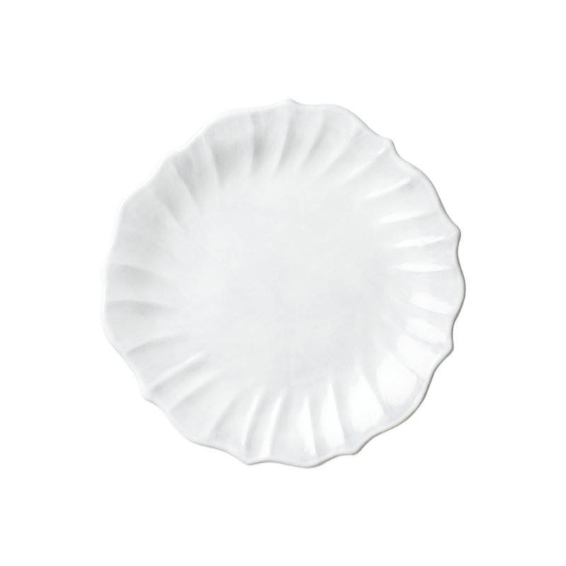 Vietri Incanto Ruffle Salad Plate In White