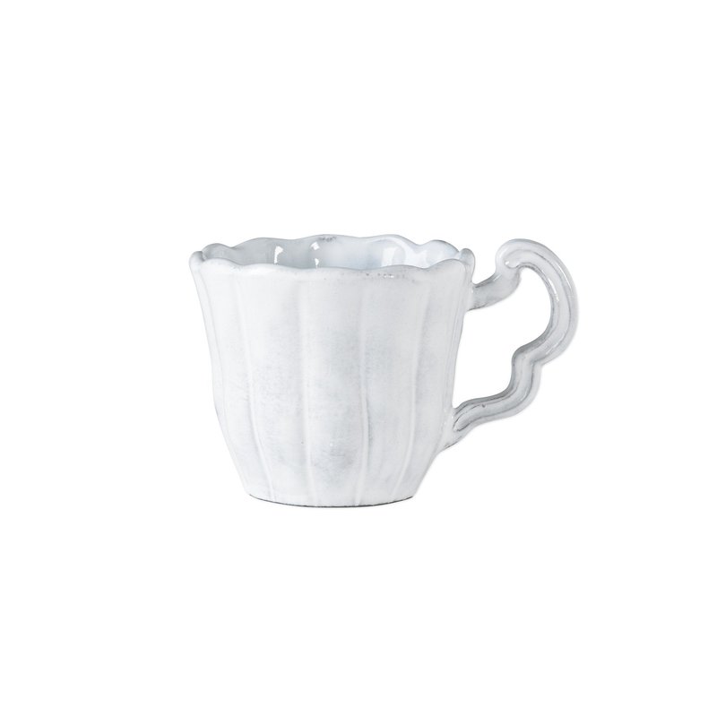 Vietri Incanto Scallop Mug In White