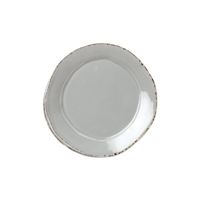 Vietri Lastra Canape Plate In Grey
