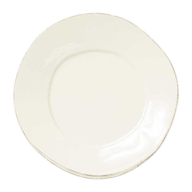 Vietri Lastra Dinner Plate In White