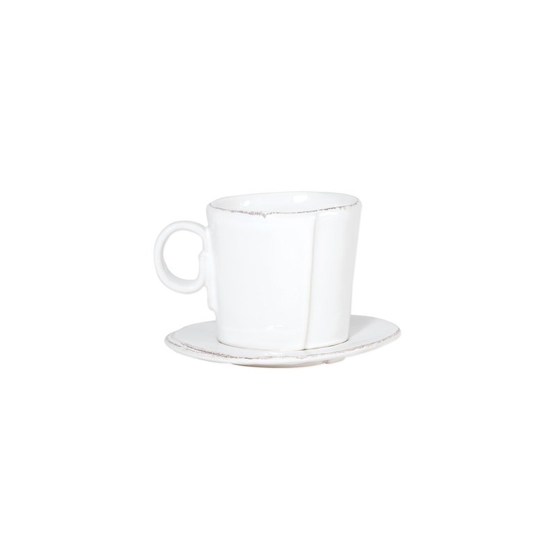 Shop Vietri Lastra Espresso Cup & Saucer In White