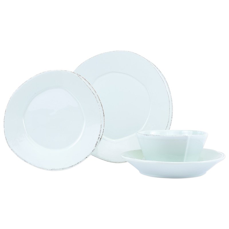 Vietri Lastra Four-piece Place Setting In Blue