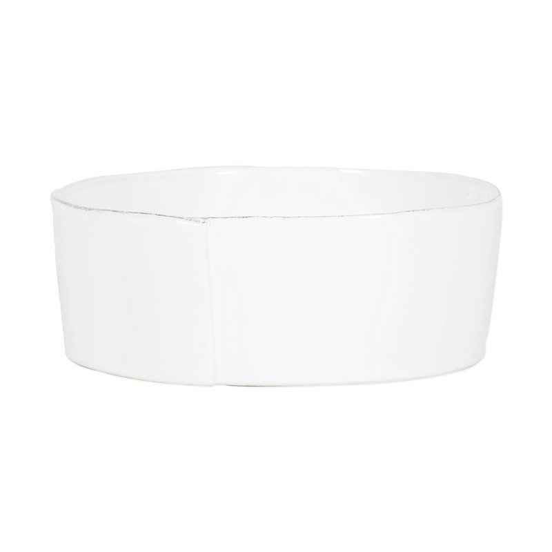 Vietri Lastra Large Serving Bowl In White