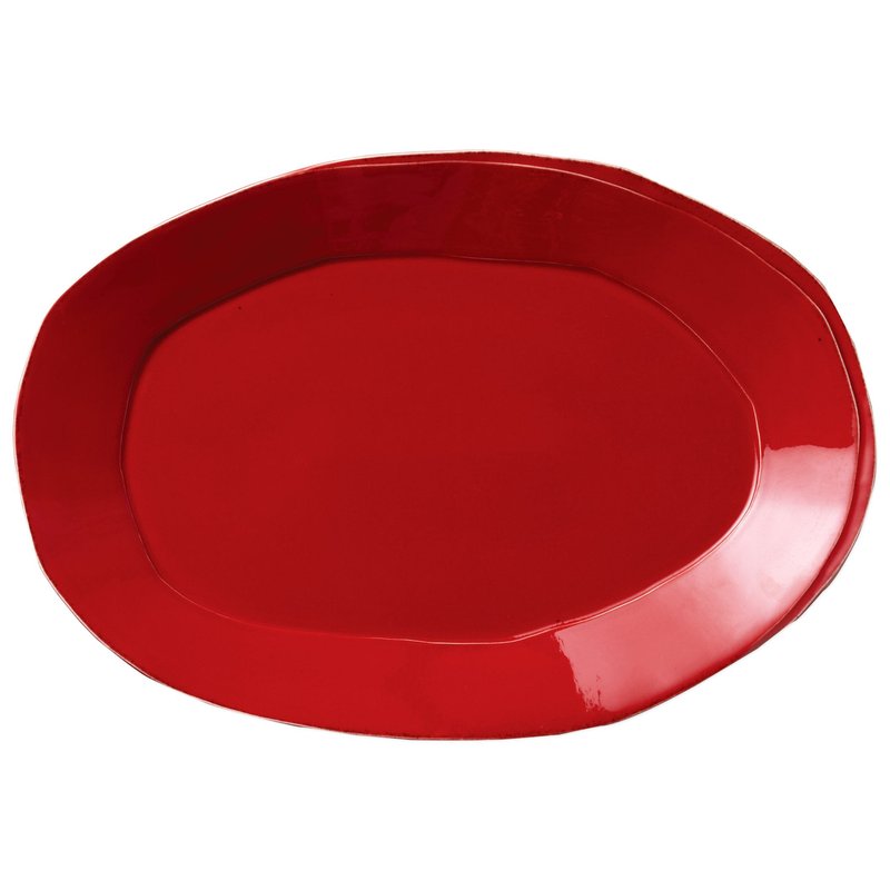 Vietri Lastra Oval Platter In Red