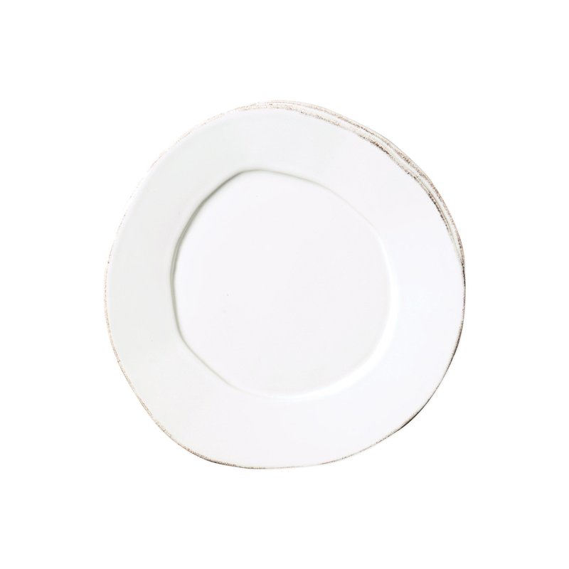 Vietri Lastra Salad Plate In White