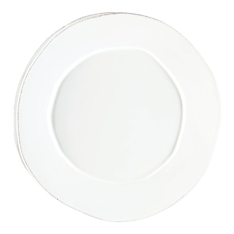 Vietri Lastra Round Platter In White