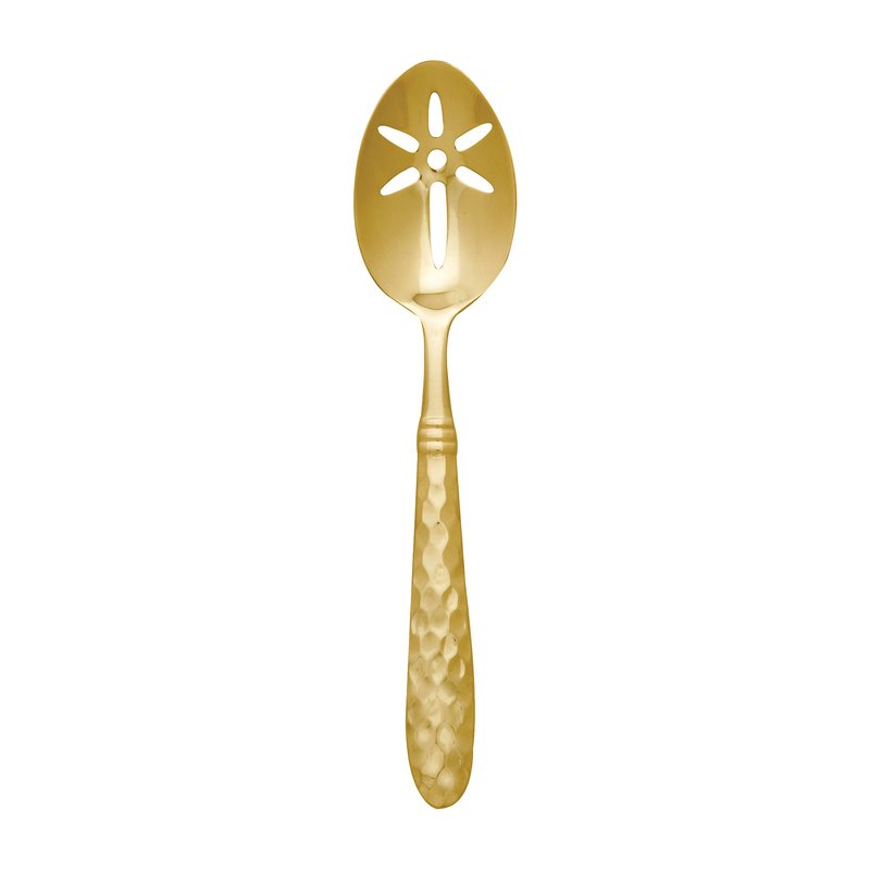 Vietri Martellato Slotted Serving Spoon In Gold