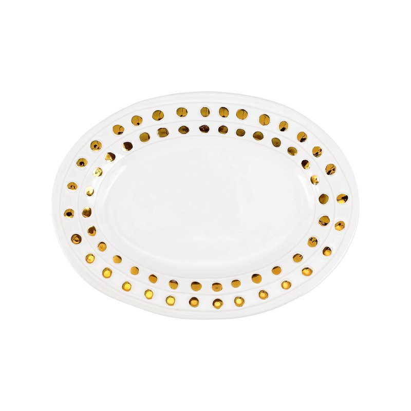 Shop Vietri Medici Gold Medium Oval Platter