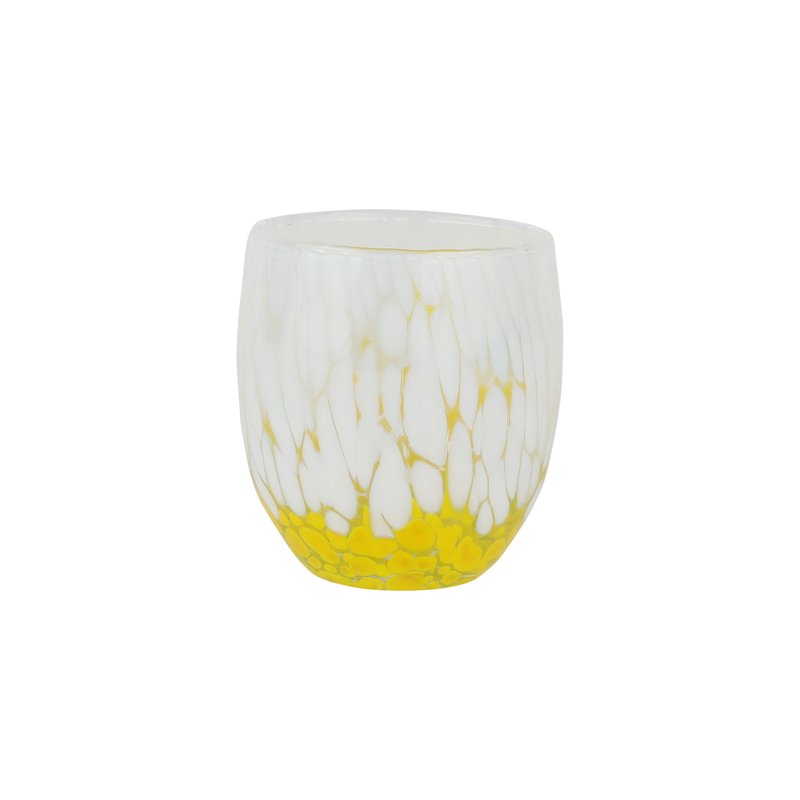 Shop Vietri Nuvola White And Yellow Double Old Fashioned