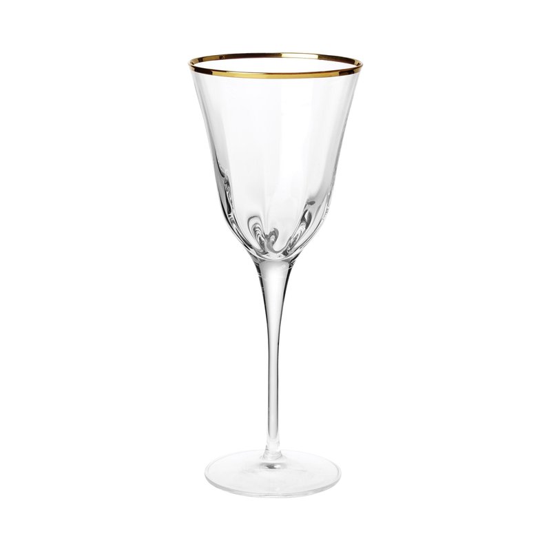 Shop Vietri Optical Gold Wine Glass