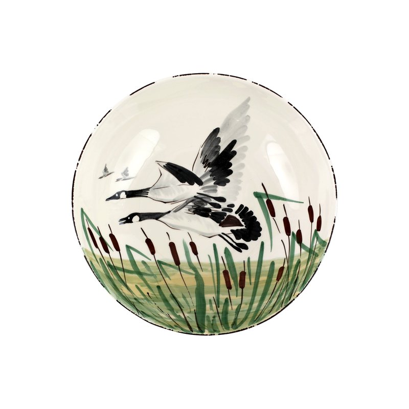 Vietri Wildlife Geese Medium Serving Bowl In Multi