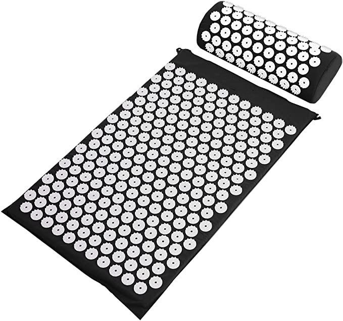 Vigor Acupuncture Mattress Mat Back Pain Relief And Neck Pain Relief In Black