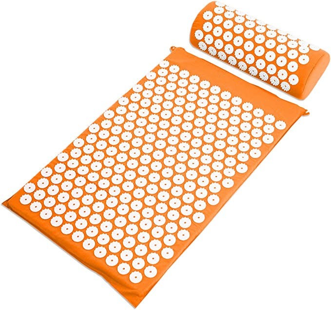 Vigor Acupuncture Mattress Mat Back Pain Relief And Neck Pain Relief In Orange
