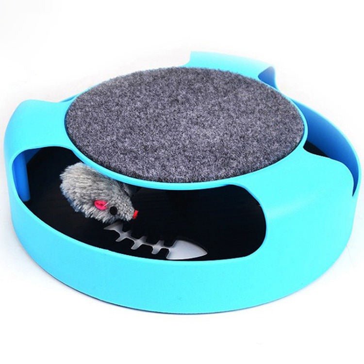 Vigor All Cats Interactive Cat Tunnel Toy Moving Mouse Rotating Smart Toys For Cat In Blue