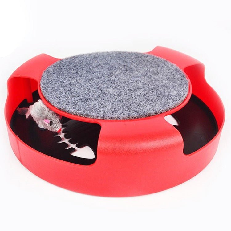 Vigor All Cats Interactive Cat Tunnel Toy Moving Mouse Rotating Smart Toys For Cat In Red