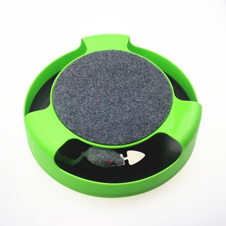 Vigor All Cats Interactive Cat Tunnel Toy Moving Mouse Rotating Smart Toys For Cat In Green