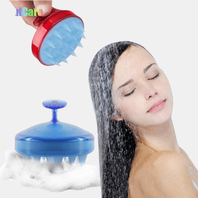 Vigor Bath Massage Soft Silicone Scalp Hair Shower Brush In Purple