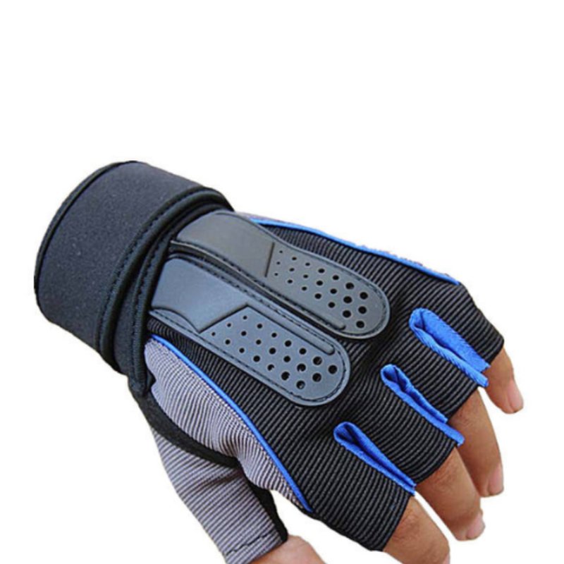 Vigor Black Fitness Gym Weight Lifting Gloves For Men Driving Bike In Blue