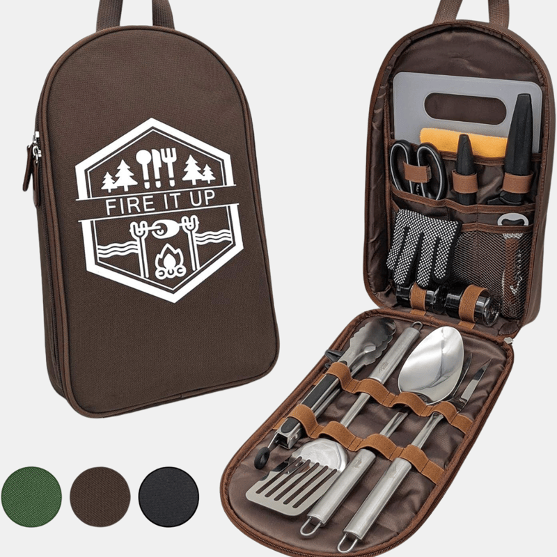 Shop Vigor Camping Utensil Set Camping Kitchen Set Cookware 13 Pcs Accessories With Case