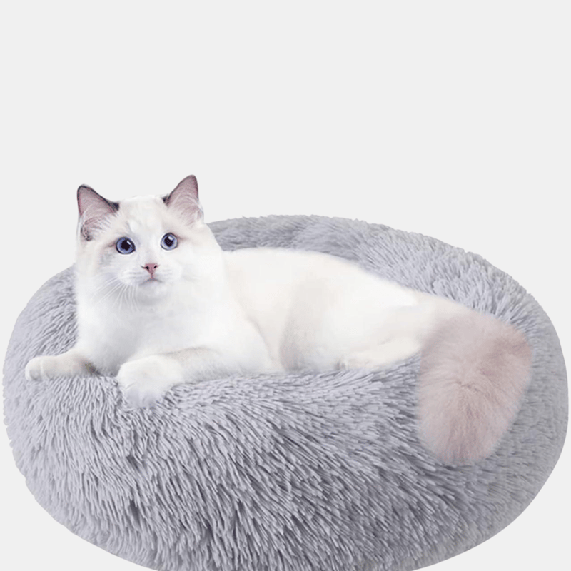 Shop Vigor Cat Beds For Indoor Cats, 20" Dog Bed For Small Melium Large Dogs Washable-round Pet Bed For Puppy A In Grey