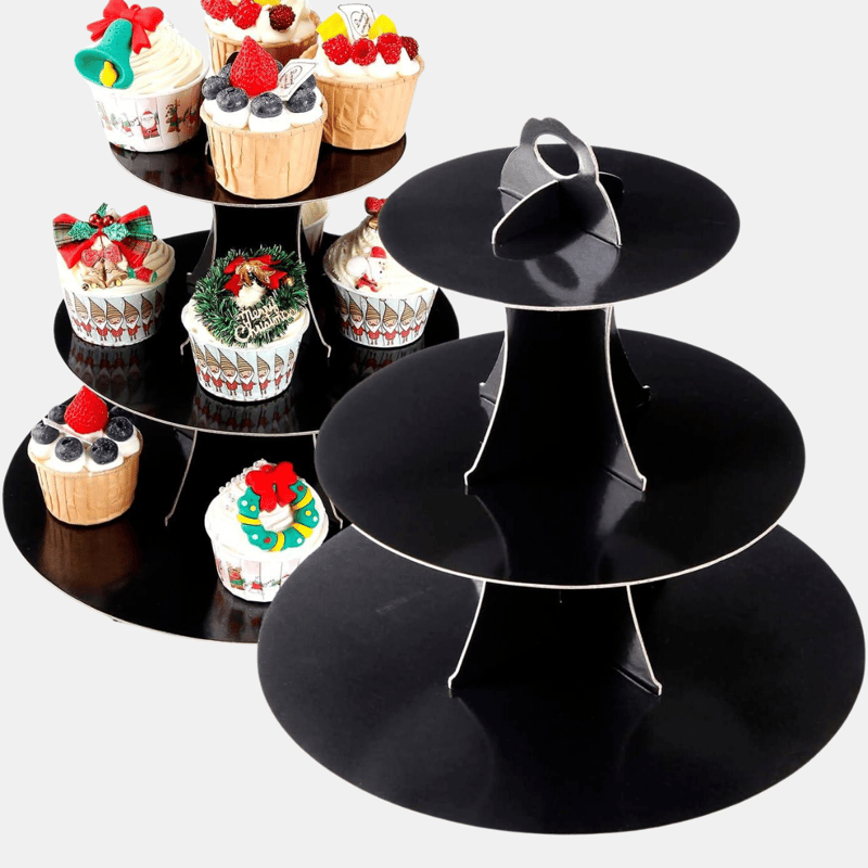 Shop Vigor Cupcake Stand, Cake Stand Holder, Tiered Diy Cupcake Stand Tower In Black