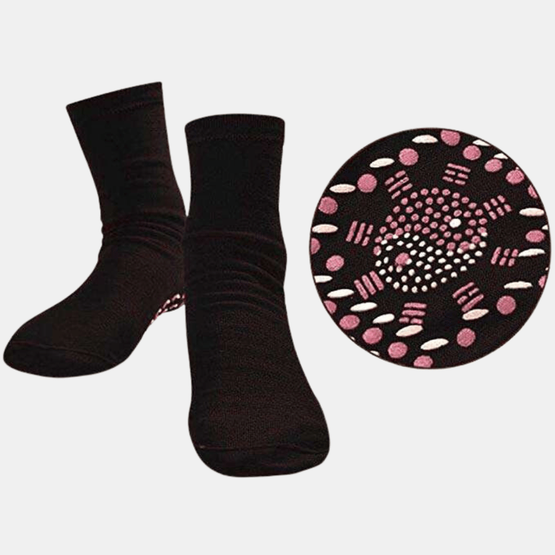 Vigor Dotted With Comfortable Grip Tourmaline Socks In Black