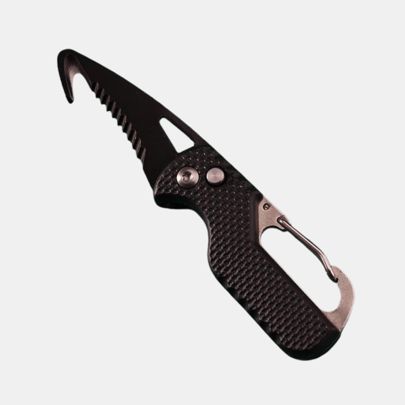 Vigor Edc Pocket Folding Knife Keychain Knives, Box Seatbelt Cutter, Rescue Edc Gadget, Key Chains For Wom In Black