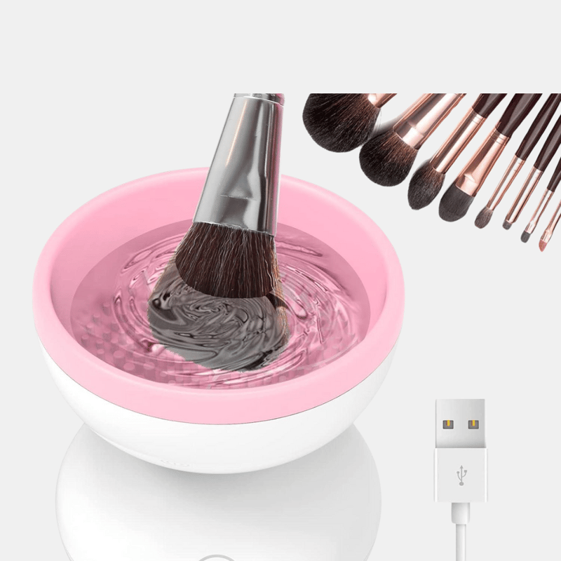 Vigor Electric Makeup Brush Cleaner Wash Makeup Brush Cleaner Machine Fit For All Size Brushes Automatic S In Brown