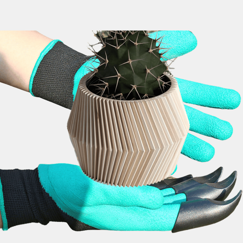 Vigor Garden Gloves With Claws For Women And Men Both Hands Yard Work In Purple
