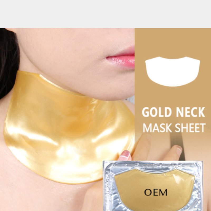 Vigor Gold 24k Collagen Neck Mask & Hydra Face Lift Gold Aloe Extract Collagen Facial Mask Combo Pack