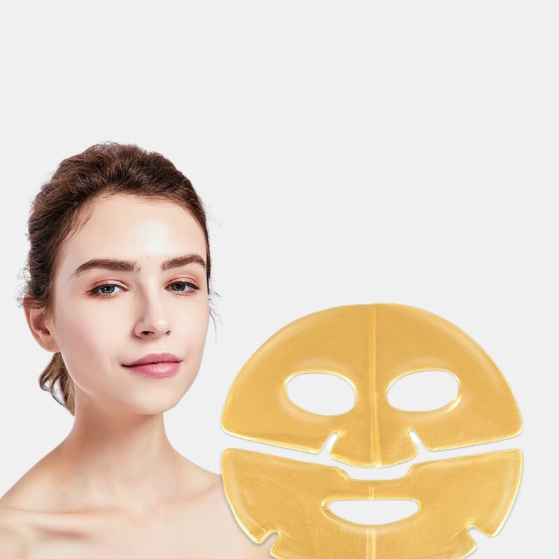 Vigor Gold 24k Collagen Neck Mask & Hydra Face Lift Gold Aloe Extract Collagen Facial Mask Combo Pack