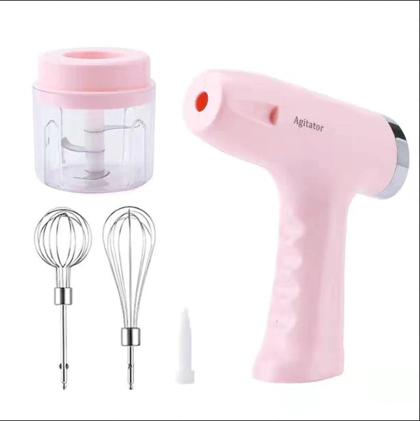 Shop Vigor Hand Held 3 In 1 Usb Electric Egg Beater Automatic Food Blender Garlic Meat Grinder Egg Mixer In Pink