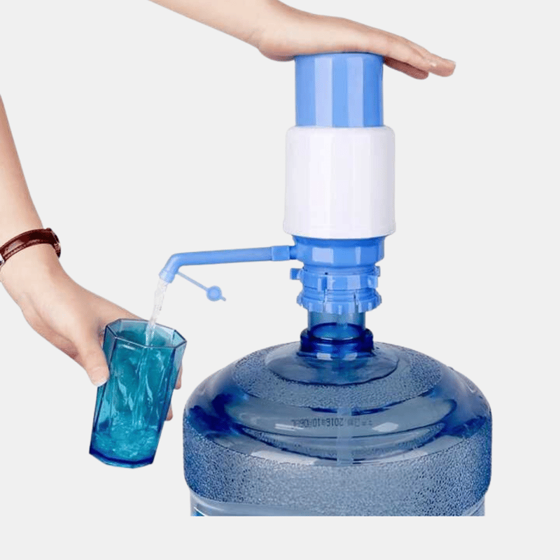 Vigor Hand Press Large Bottle Dispenser Mini Portable Plastic 19l, 20l 5 Gallon Desktop Blue