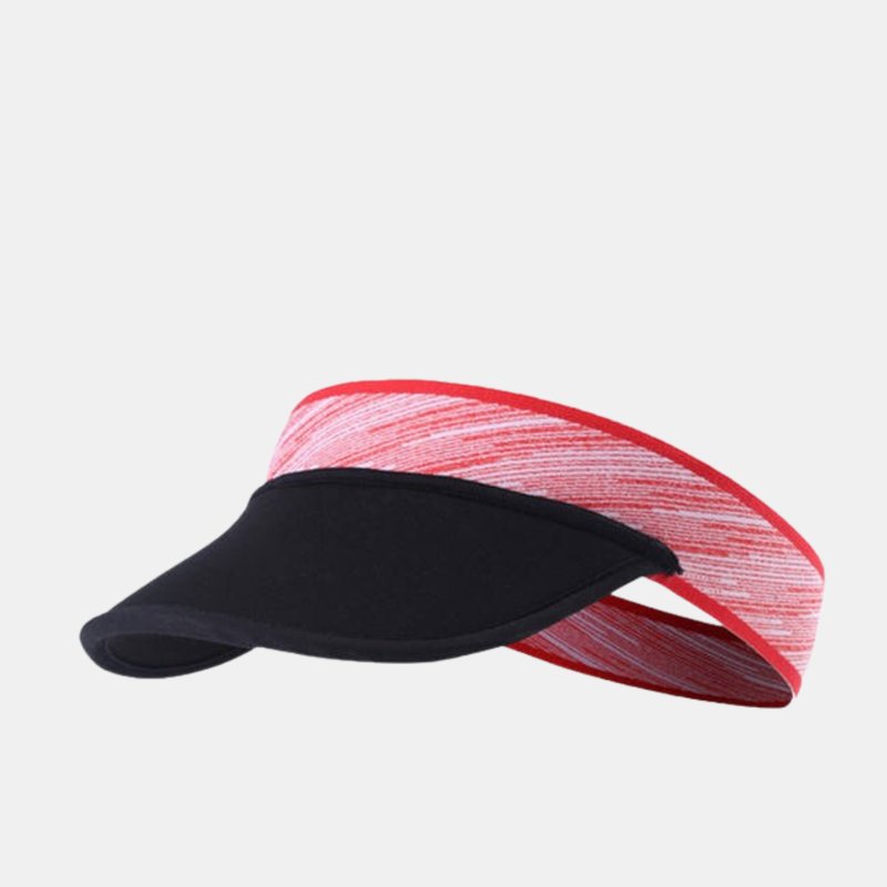 Vigor High Elastic Plain Dry Fit Sport Hat Cap Running Sun Visor In Pink