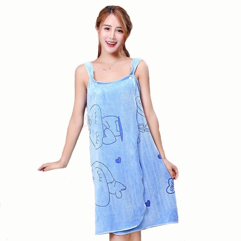 Vigor High Quality Best Price Microfiber Bath Skirt Towel Dress Spa Wraps For Women Girls Shower Towel Wea In Blue
