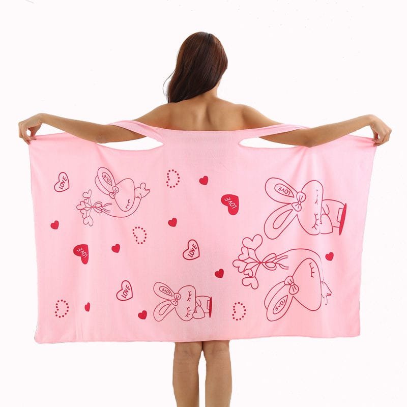 Vigor High Quality Best Price Microfiber Bath Skirt Towel Dress Spa Wraps For Women Girls Shower Towel Wea In Pink
