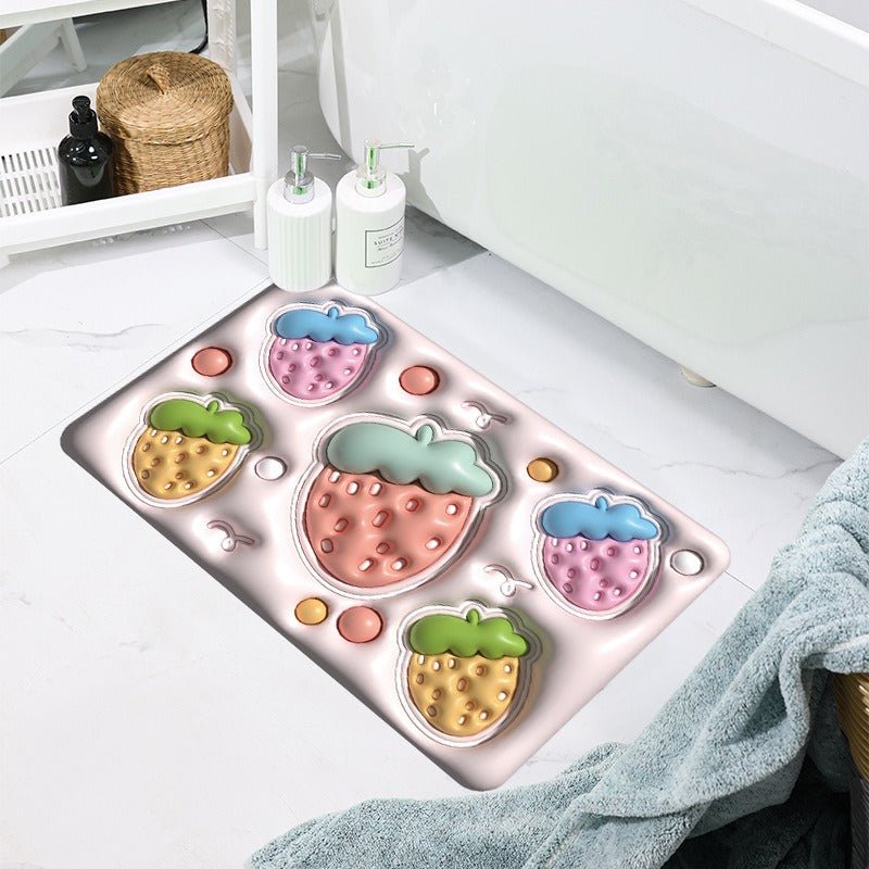 Vigor High Quality Diatom Mud 3d Pattern Non Slip Bath Rug With Design Washable Drying Cute Bathroom Mats