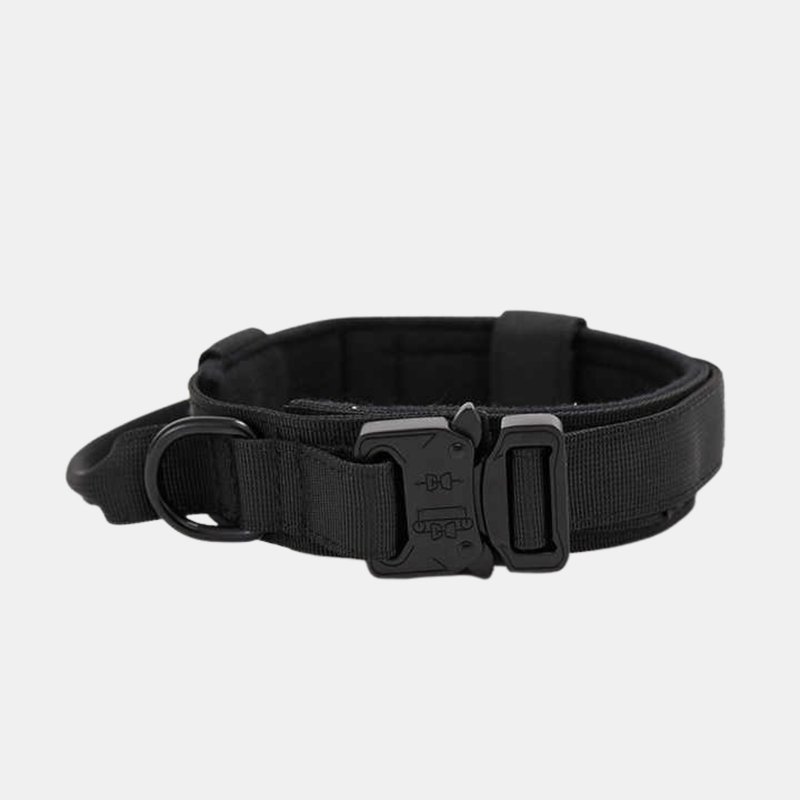 Vigor High Quality Heavy Duty Metal Buckle Pet Collar Strong Dogs Collar And Leash Set Tactical Dog Collar In Black