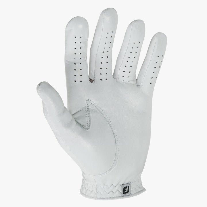 Vigor High Quality Soft Leather Men's Golf Gloves In White