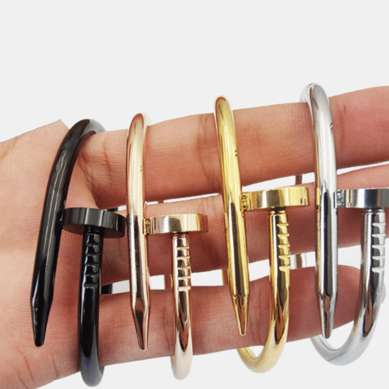 Vigor Nail Bracelet For Women Trendy 18 K Bangle & Gold Plated Bangle Bracelet For Women Combo Pack