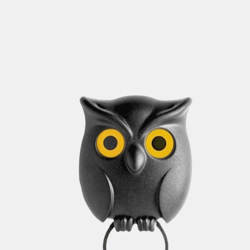Vigor Owl Keying Holder Wall Mounted Owl Key Hooks With Wall Self-adhesive Tape, Key Holder Cute Owl Key H In Black