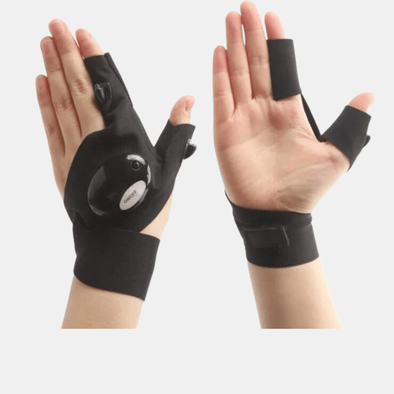 Vigor Perfect Gift Hand Gloves With Led Flashlight In Black